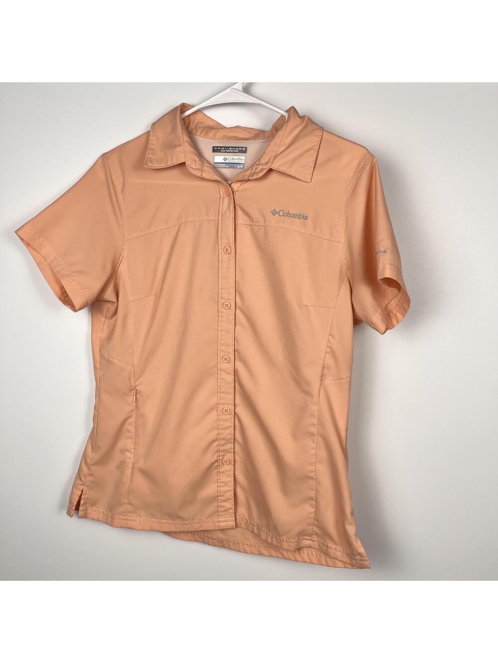 Columbia Omni Shade Button Up Fishing Shirt Women's Small UPF Outdoor Hiking